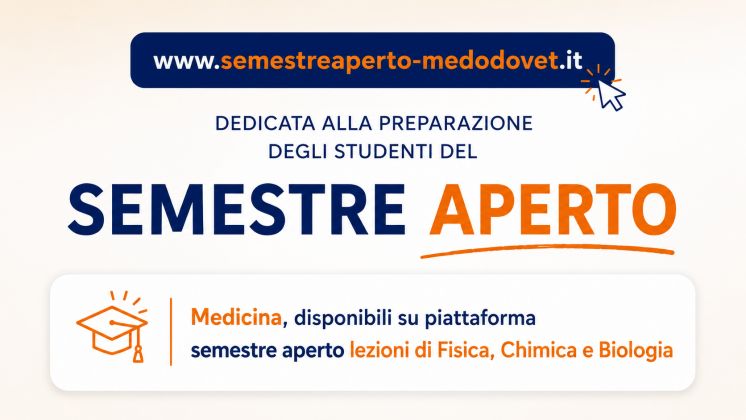 Medicina, disponibili su piattaforma semestre aperto lezioni di Fisica, Chimica e Biologia